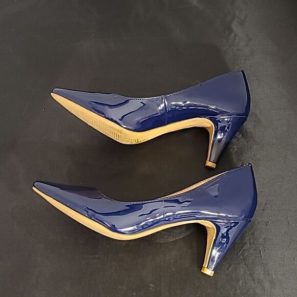 FOREVER ABUREE-16 PATENT LOW HEEL POINTED TOE DRESS HEEL WOMEN"S SHOE - Picture 9 of 13